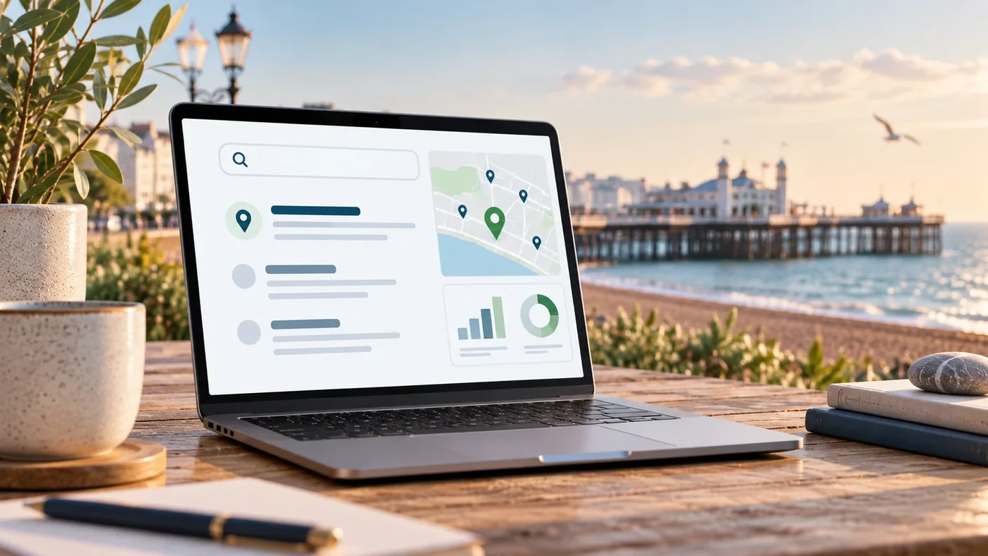 Local SEO dashboard for a Sussex business website Local SEO dashboard for a Sussex business website